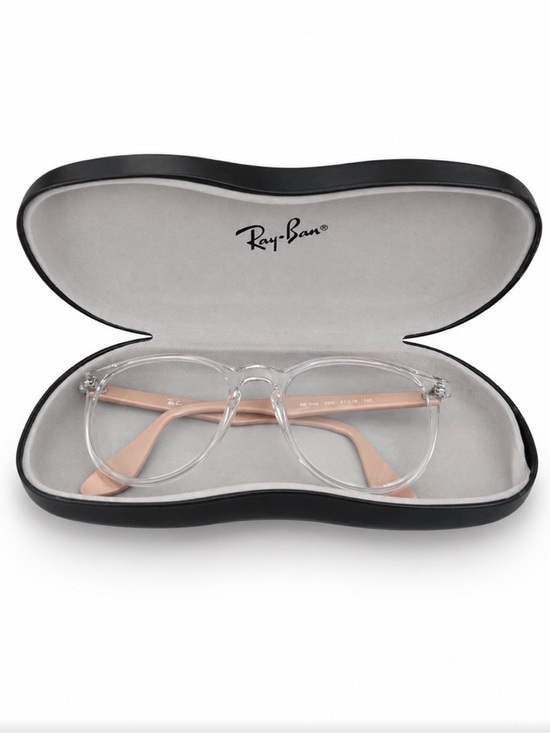 Ray-Ban Accessories - EUC Ray-Ban Clear Frame Glasses with Pale Pink Temples( prescription)